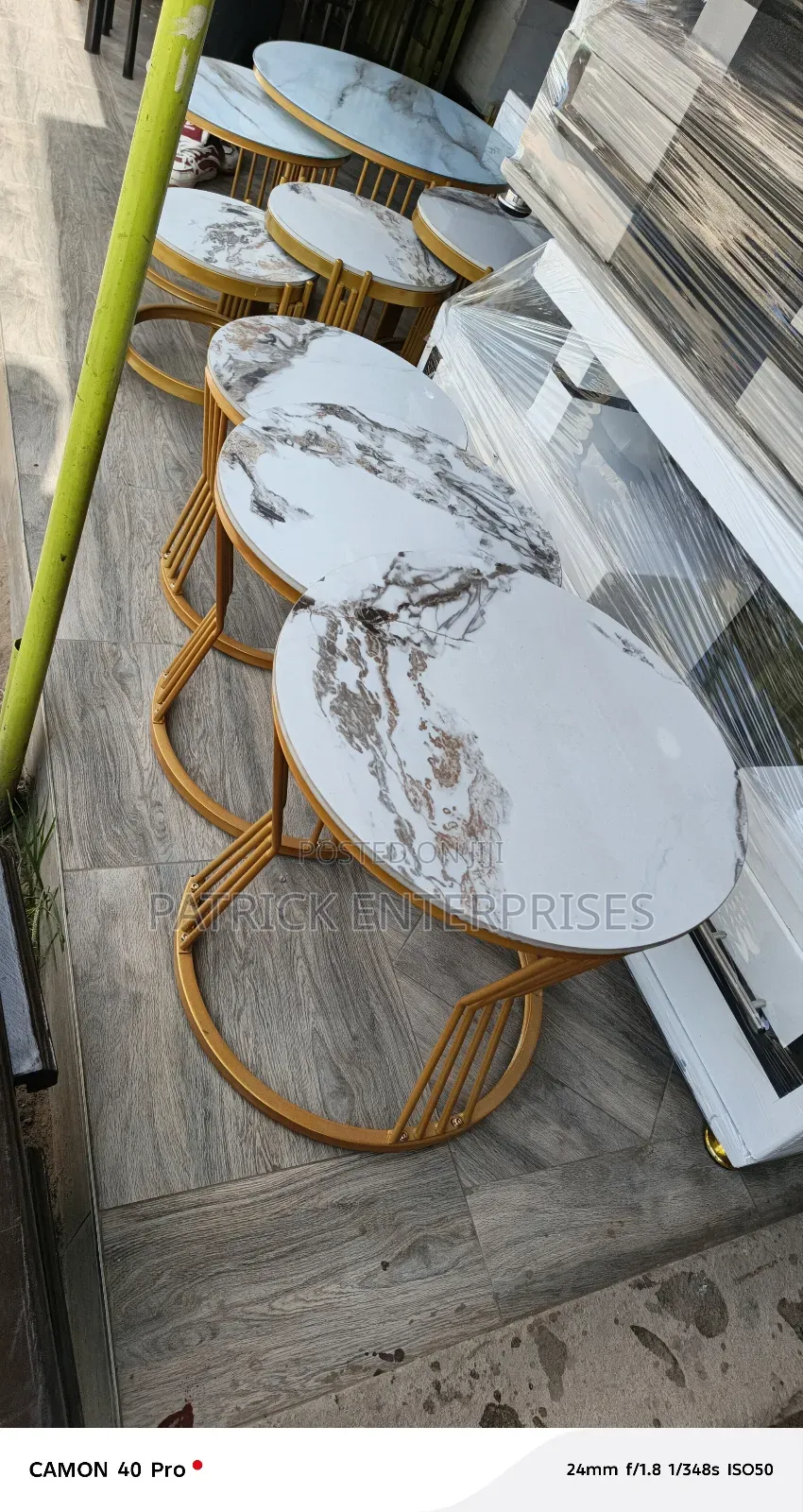 Imported Modern Marble Nesting Coffee Table 3 In 1