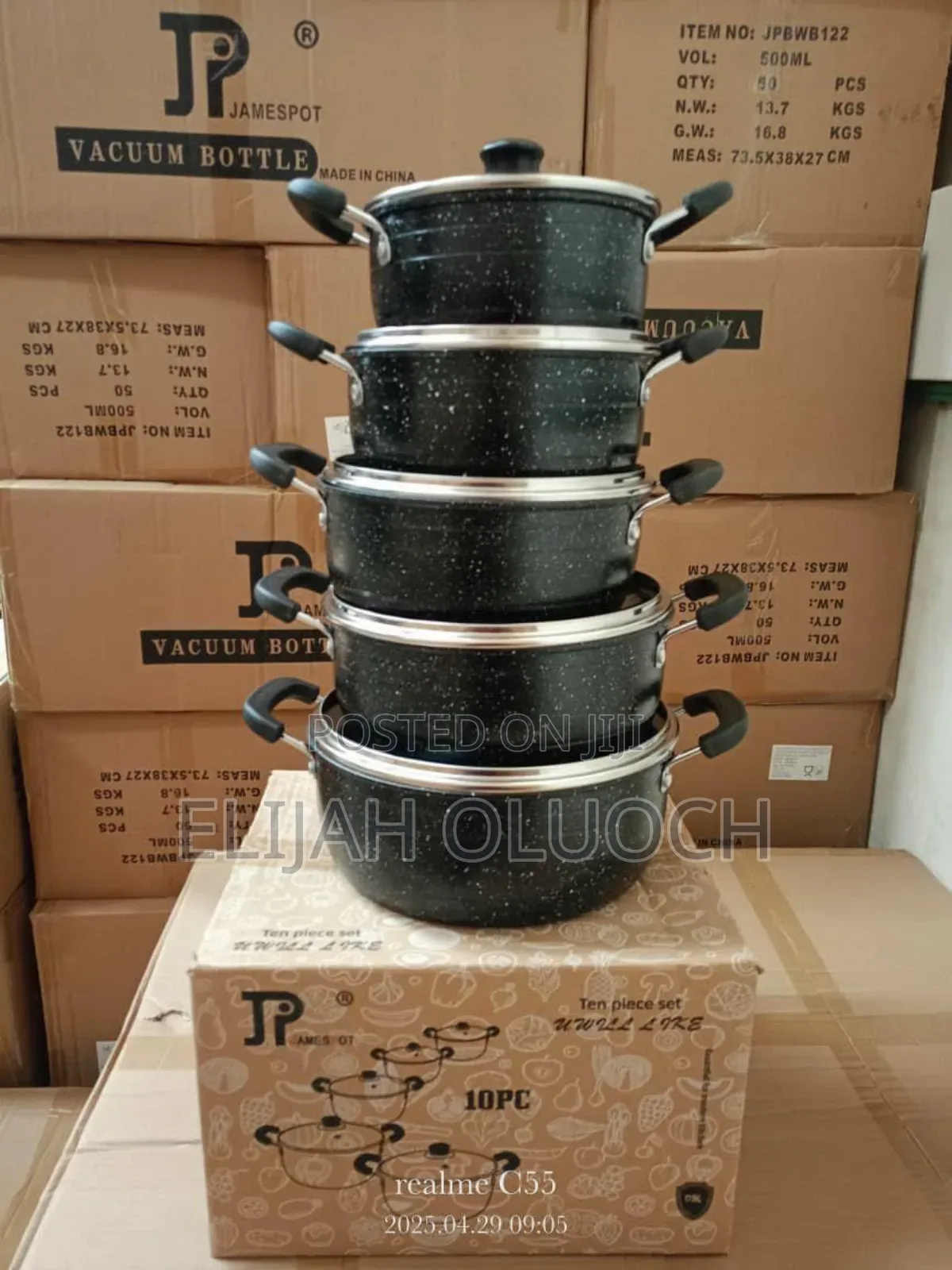 James Pot Black Cookware Set(Wove)