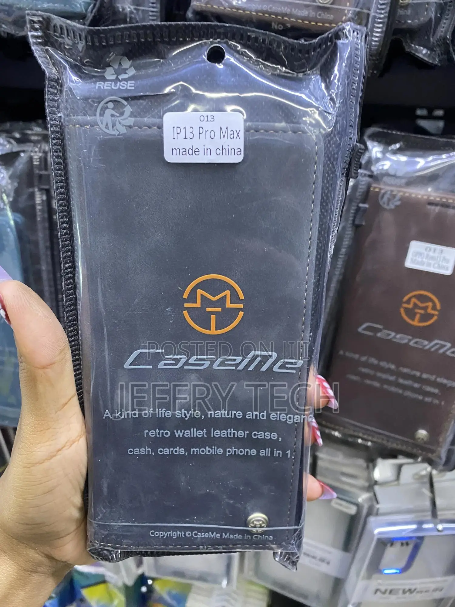 Nianl Leather Flip Case Wallet for iPhone 13 Pro Max