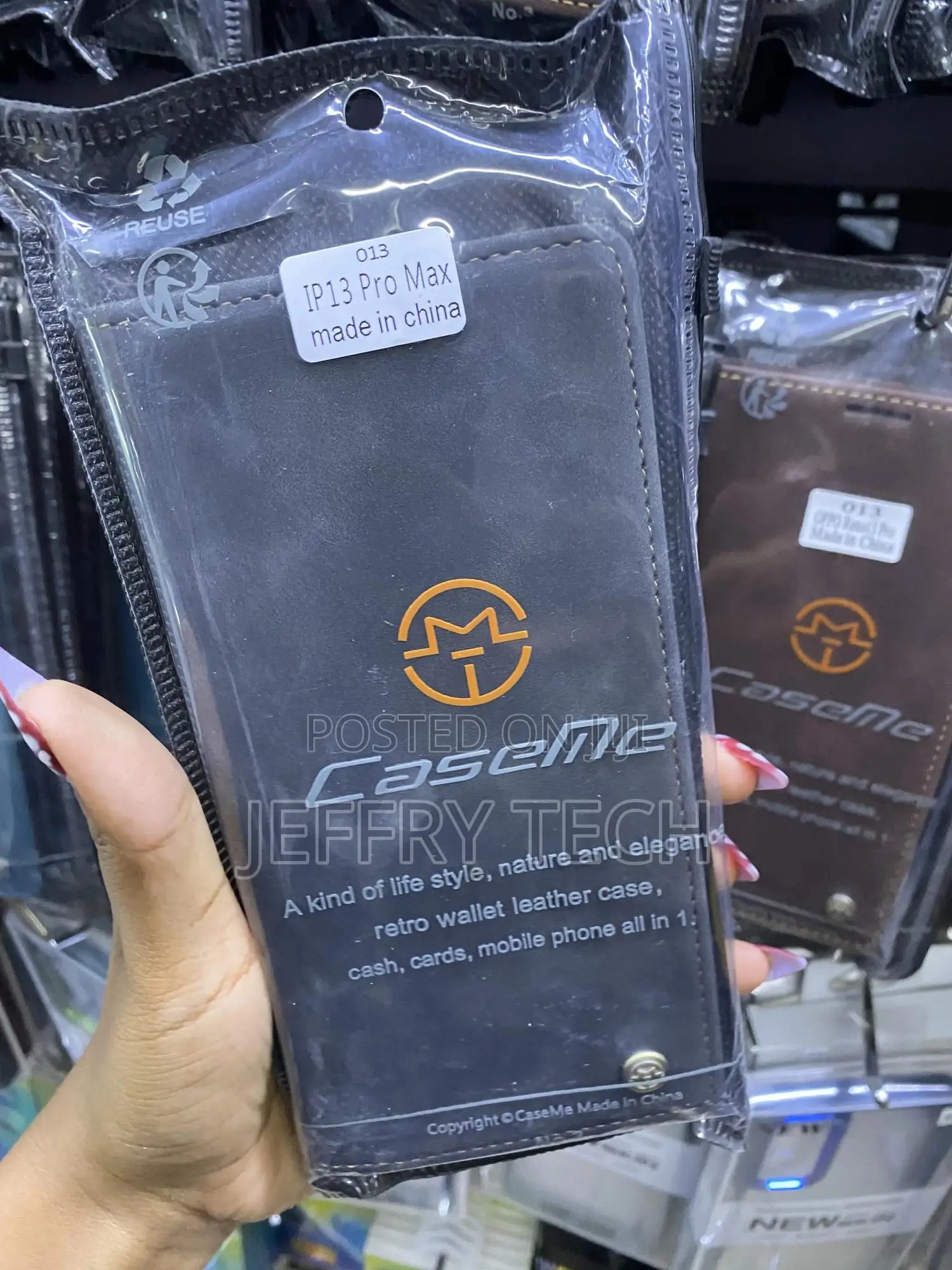 Nianl Leather Flip Case Wallet for iPhone 13 Pro Max