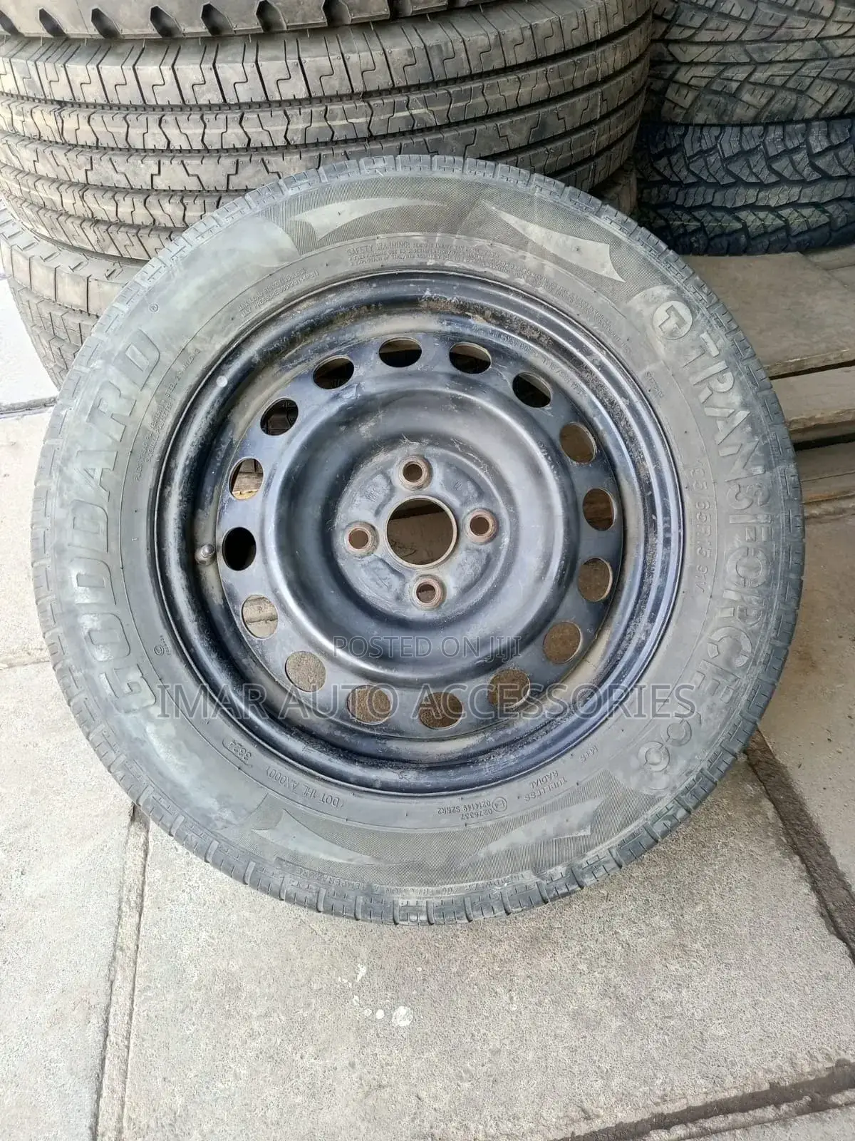 15-Inch Black Steel Rims With Tyres | Durable Reliable Wheel Set