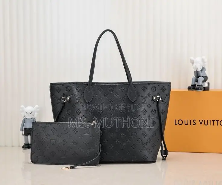 Embossed Louis Vuitton Neverfull Mm Tote Bag