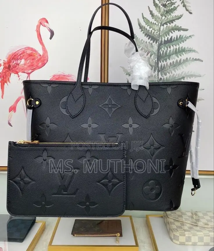 Embossed Louis Vuitton Neverfull Mm Tote Bag
