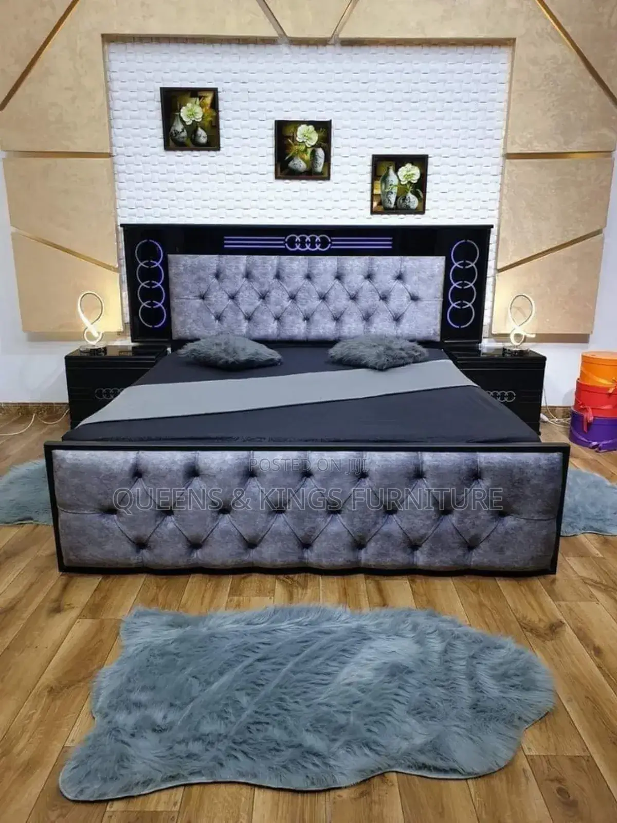 5x6 Mahogany Hardwood Beds With Headboard Sturdy,Elegant Comfortable