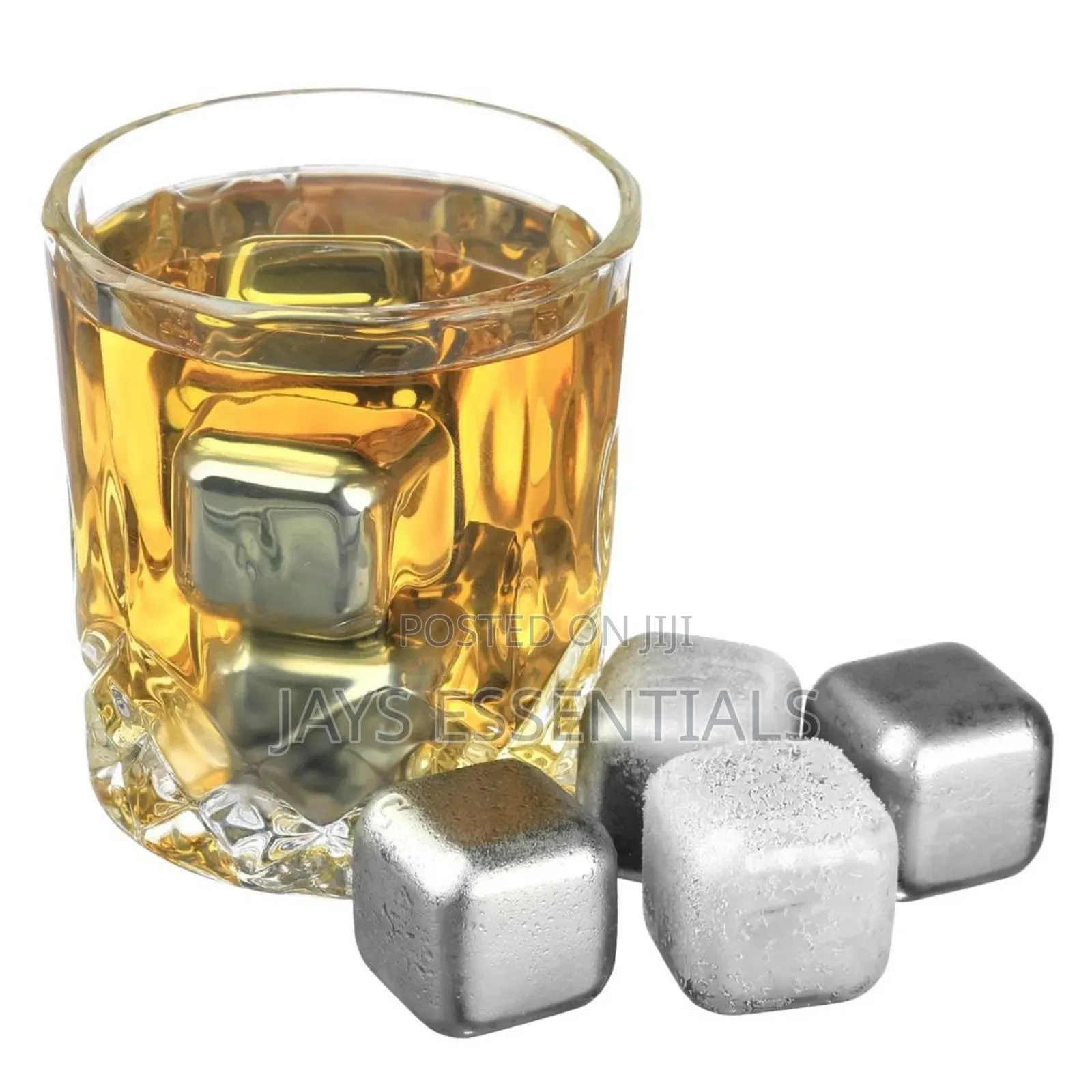 5pc Whiskey Stones Set (Metallic Ice Cubes)