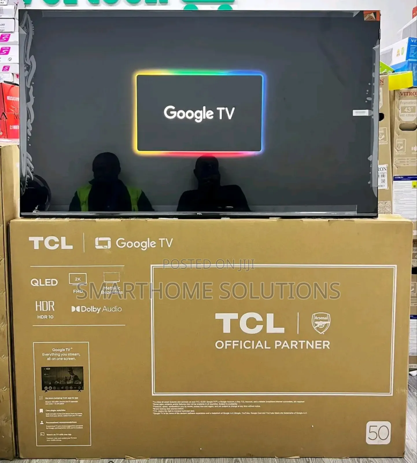 Tcl 50-inch Qled Google Tv, Youtube, Netflix,Free Channels