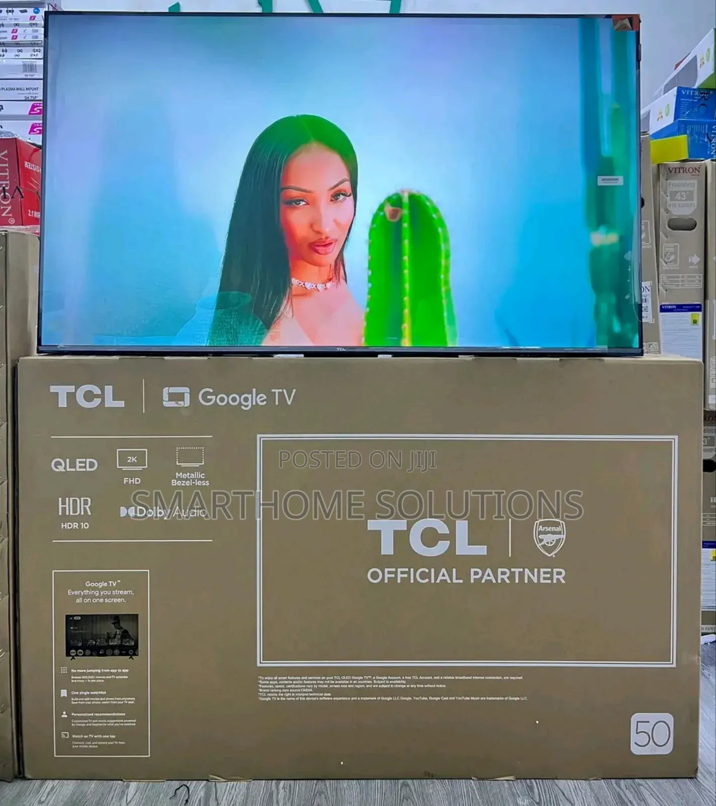 Tcl 50inch Qled, Tcl 50inches Smart Qled Frameless Tv