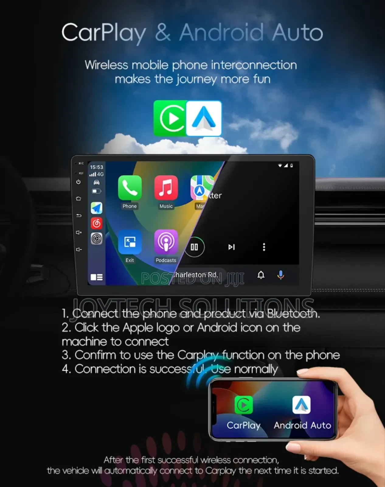 Car Radio Simcard [ 64gb + 4gb ] 10.1 Inches With Reverse Camera.