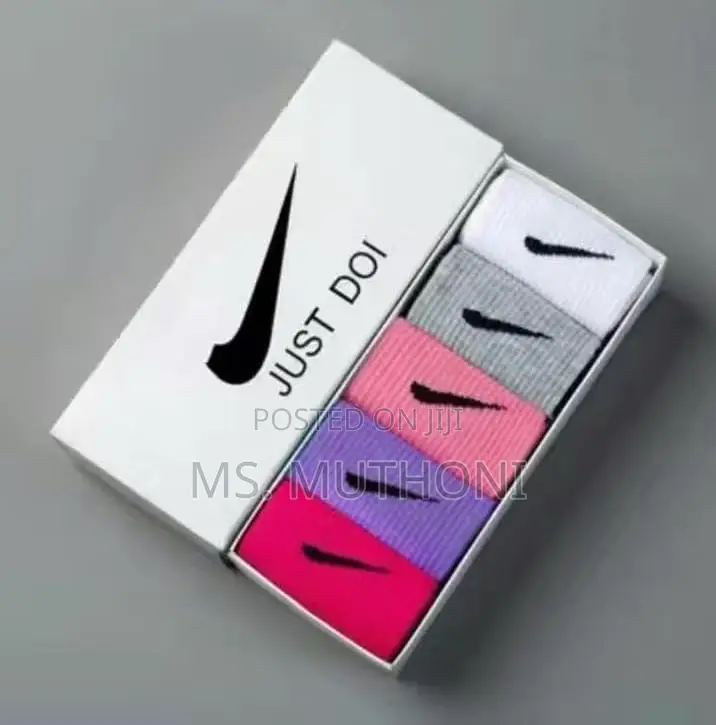 Assorted Colors Five Pairs of Nike Sock