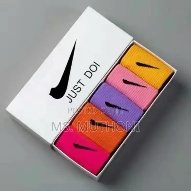 Assorted Colors Five Pairs of Nike Sock
