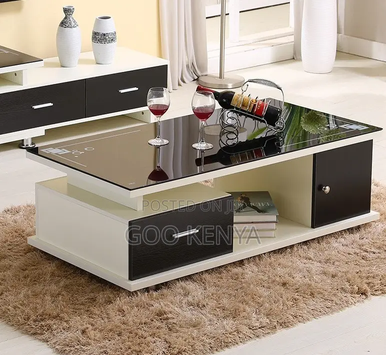 Home Coffee Table; Sofa Marble Table With Storage for Living Room
