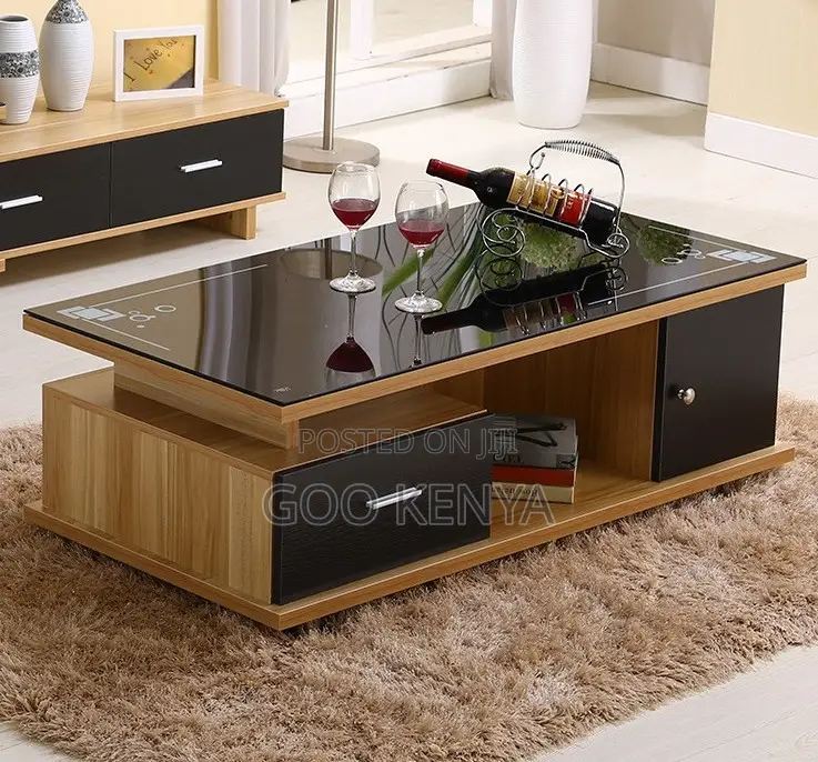 Home Coffee Table; Sofa Marble Table With Storage for Living Room