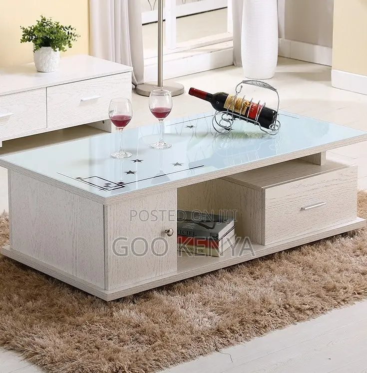 Home Coffee Table; Sofa Marble Table With Storage for Living Room