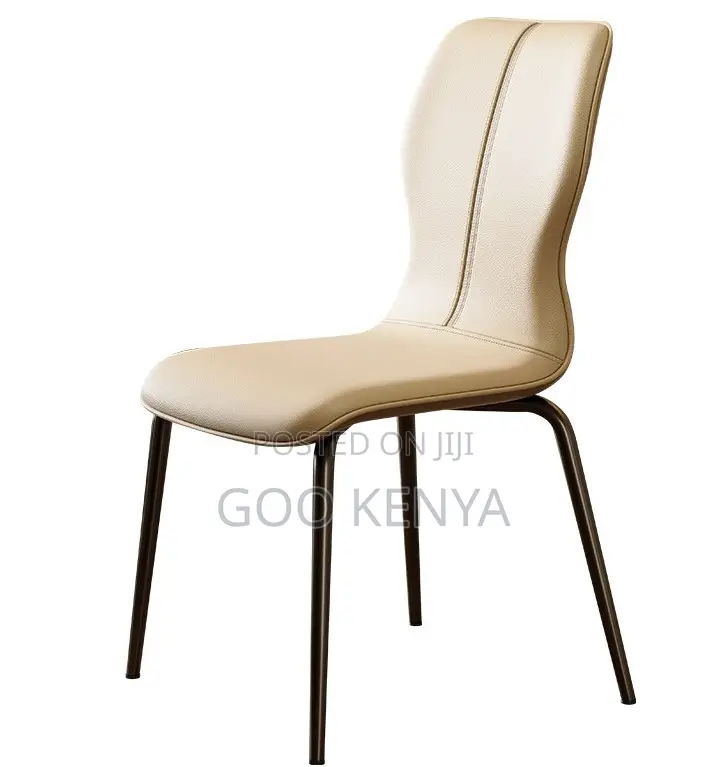 Home Chair; Modern High-End Leather Dining Chair Without Arms