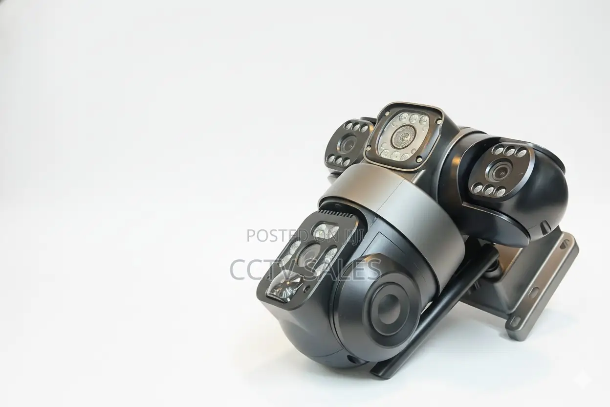 Outdoor CCTV Camera Triple Lens With Triple Screen View ,4g Simcard.