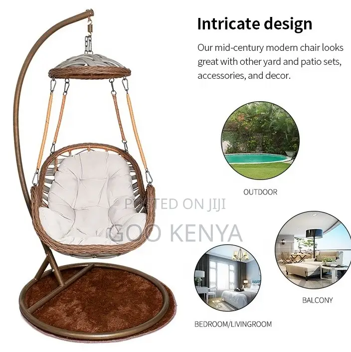 Home Chair; Rattan Basket Swing for Home and Outdoor Swing Chair