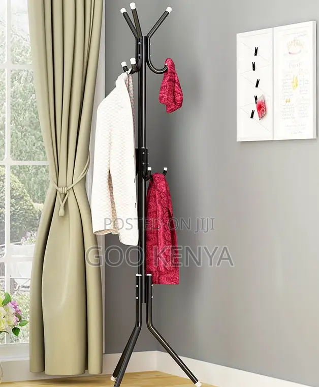 Home Hanger; Functional Wrought Iron Coat Rack – Single-Tier Hanger.