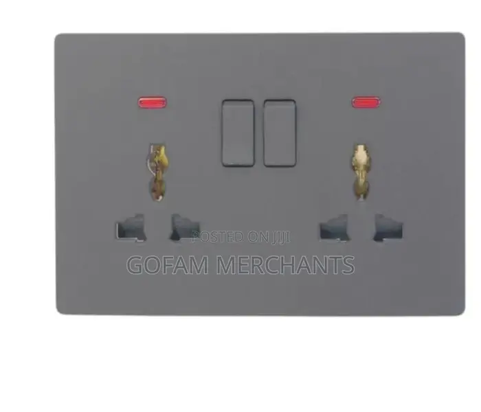 High Quality Grey Double Switch Socket