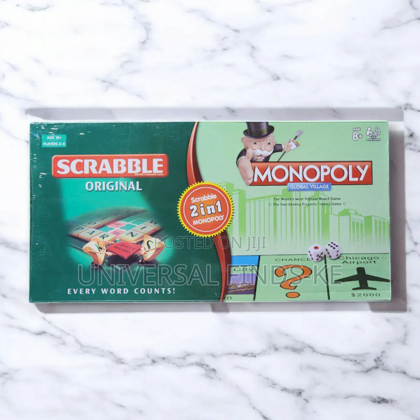 2in1 Monopoly Game + Scrabble Word Game