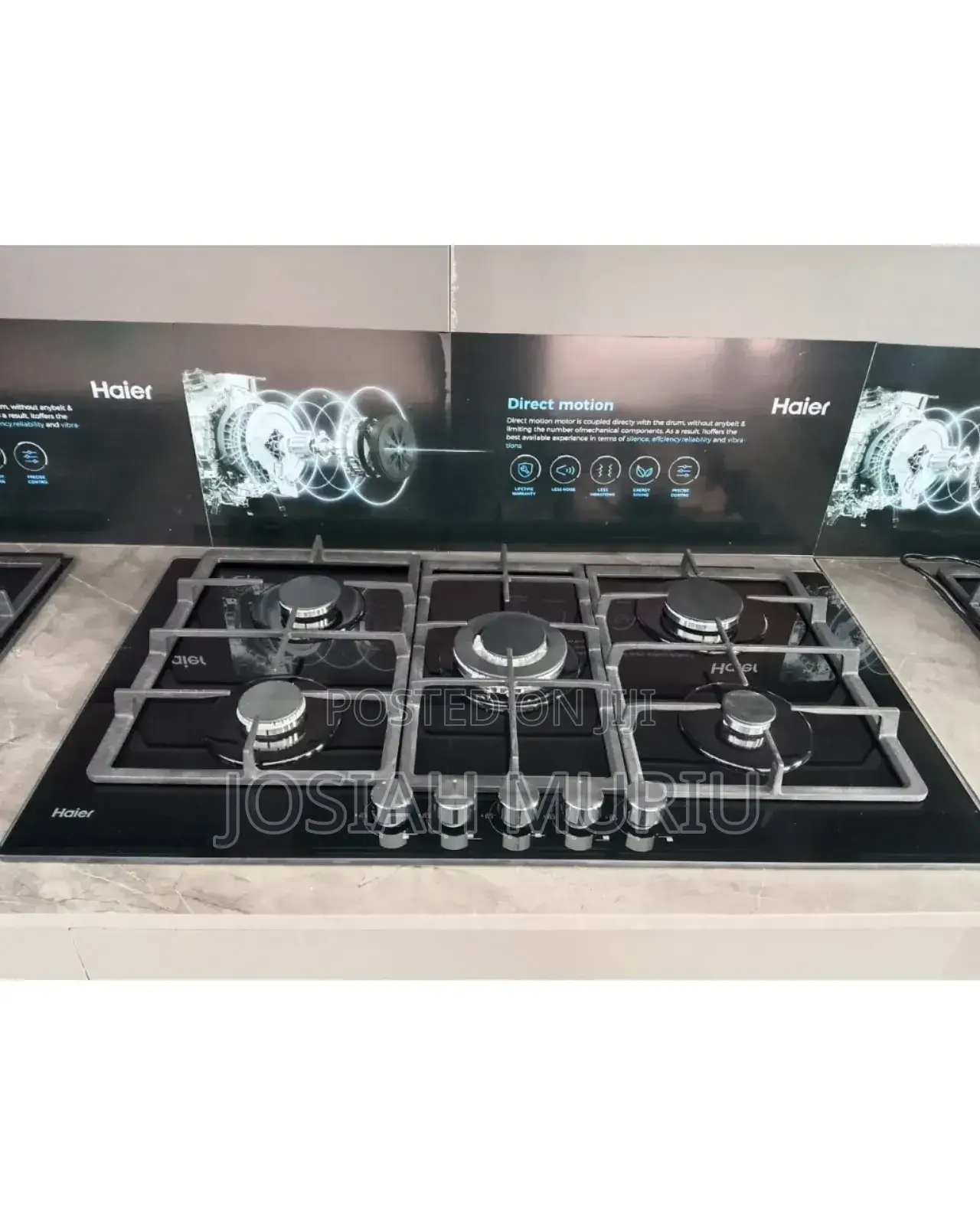 Ultra-Modern Haier 5-Burner Glass Gas Hob – Built-in Design