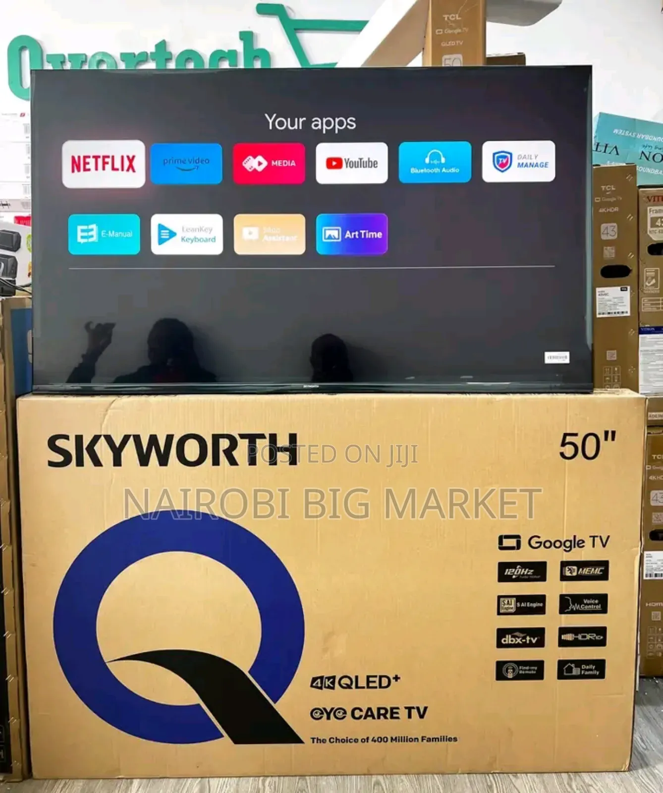 Skyworth 50-inch Qled Smart Tv 4k Uhd Google Tv Frameless