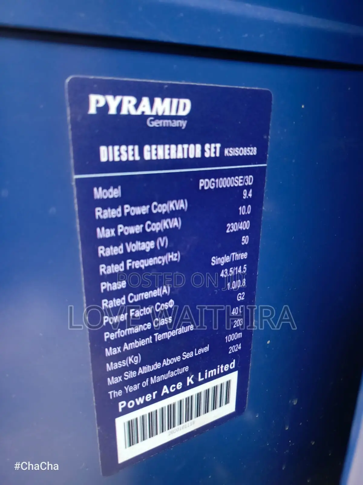 10kva Pyramid Germany Dual Phase Diesel Silent Generator With Ats