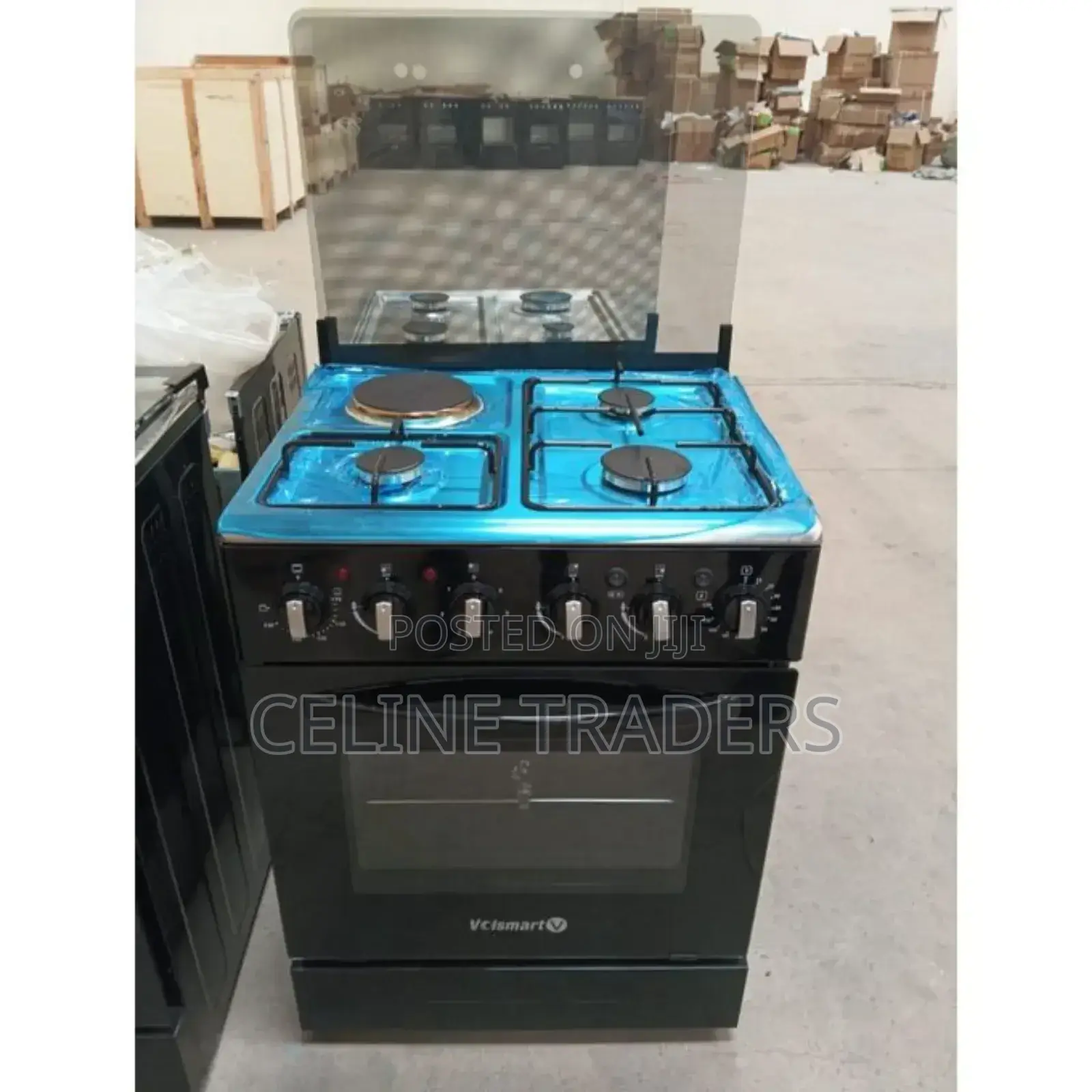 Volsmart 50×55 Standing Cooker – 3 Gas + 1 Electric + Oven