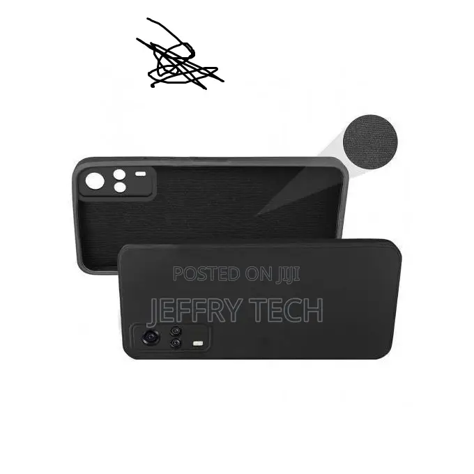 Vivo Y53s Silicone Back Case/ Black