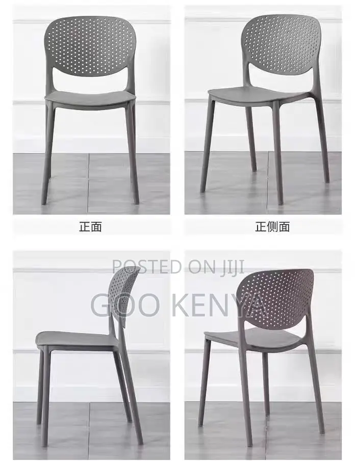 Home Table; Outdoor Plastic Dining Chair With Backrest for Garden