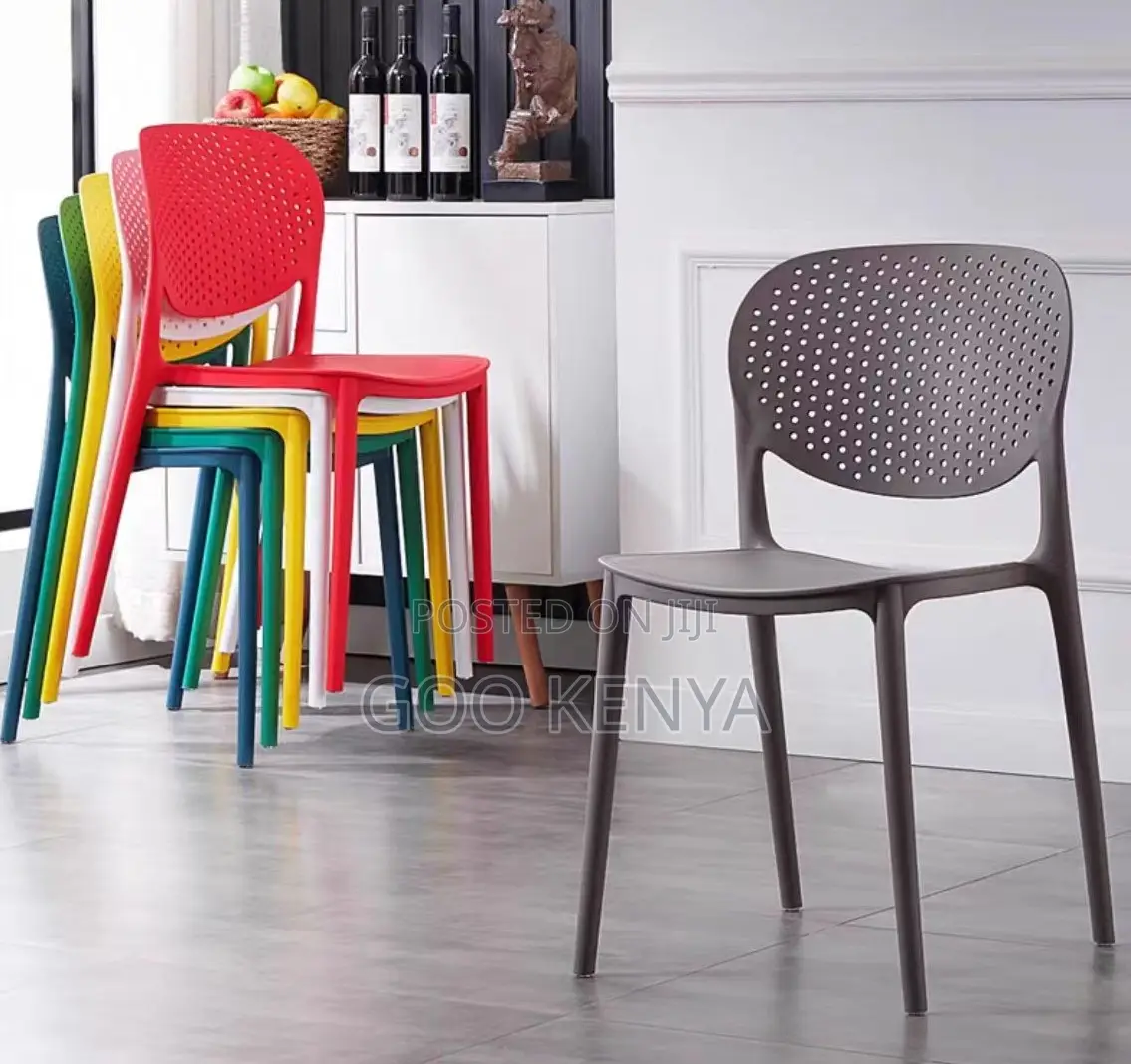 Home Table; Outdoor Plastic Dining Chair With Backrest for Garden