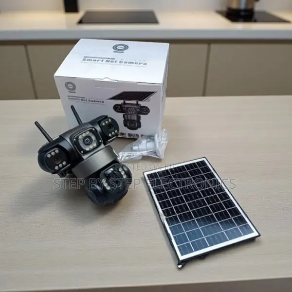 V380 Pro 12mp Triple Lens 4g Solar Camera With Two-Way Audio Talk Back