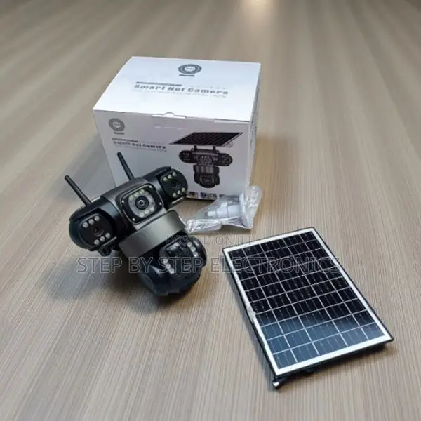 12mp V380 Pro 4g PTZ Triple Lens Solar CCTV With Auto-Tracking Support