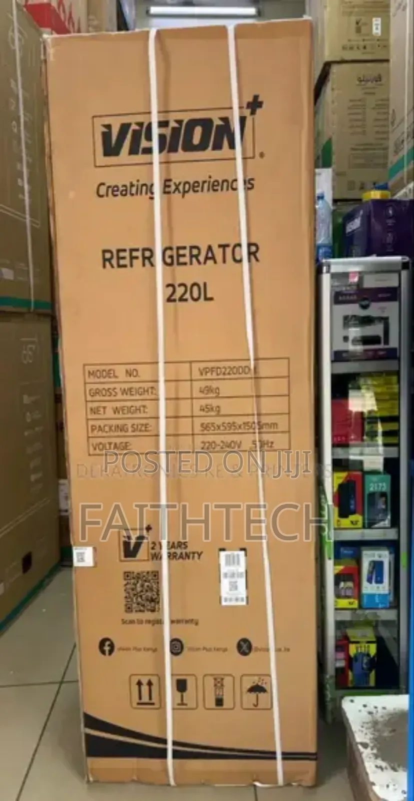 Vision 220 Litres Double Door Refrigerator