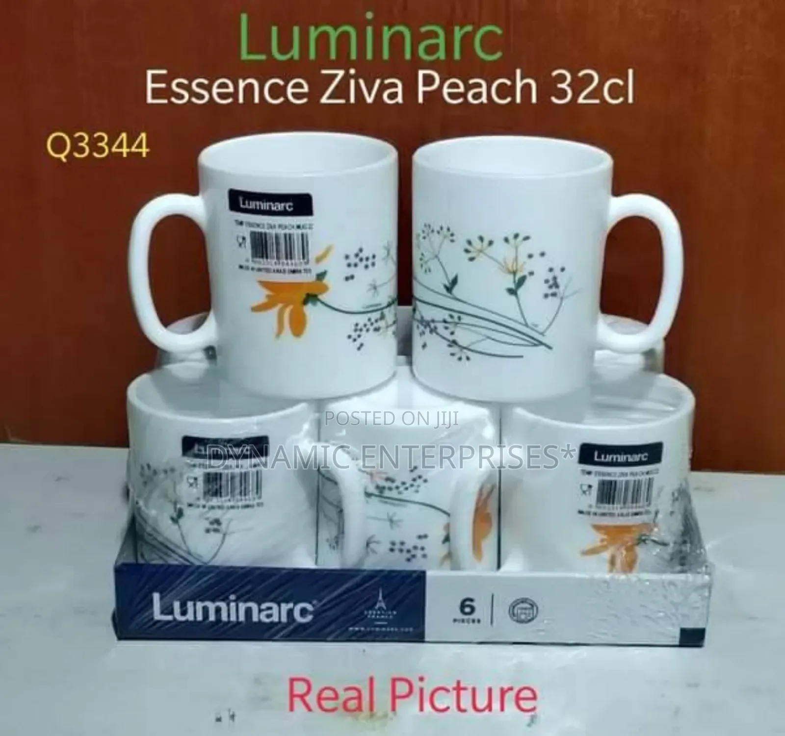 Luminarc Essence Ziva Peach Mugs