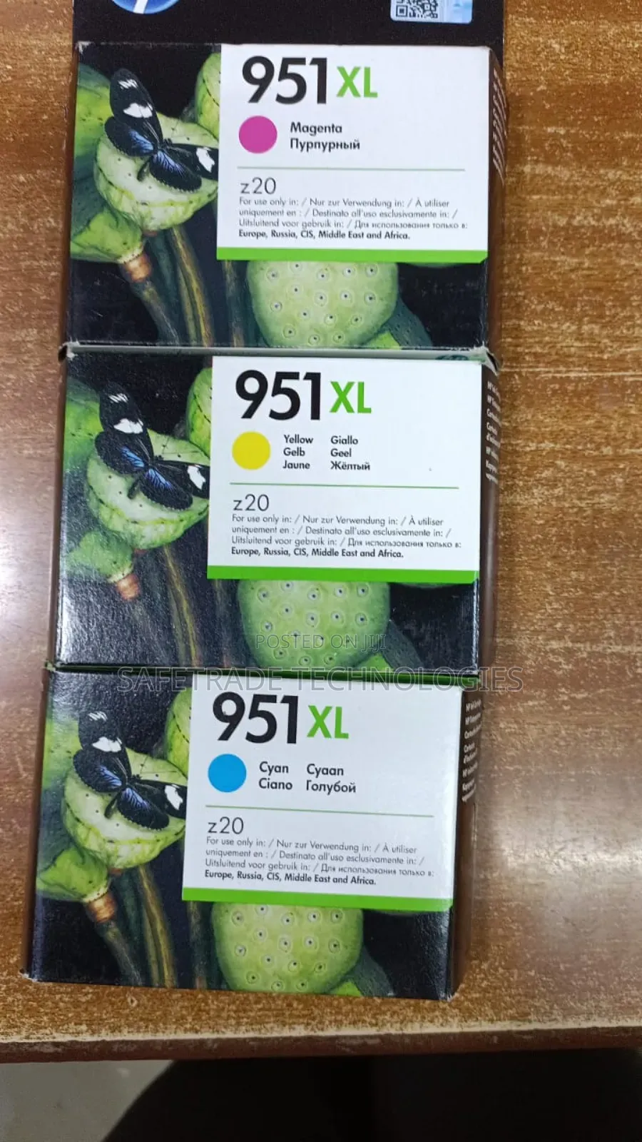 Original Hp 951xl Cyan/Yellow Toner Cartridge