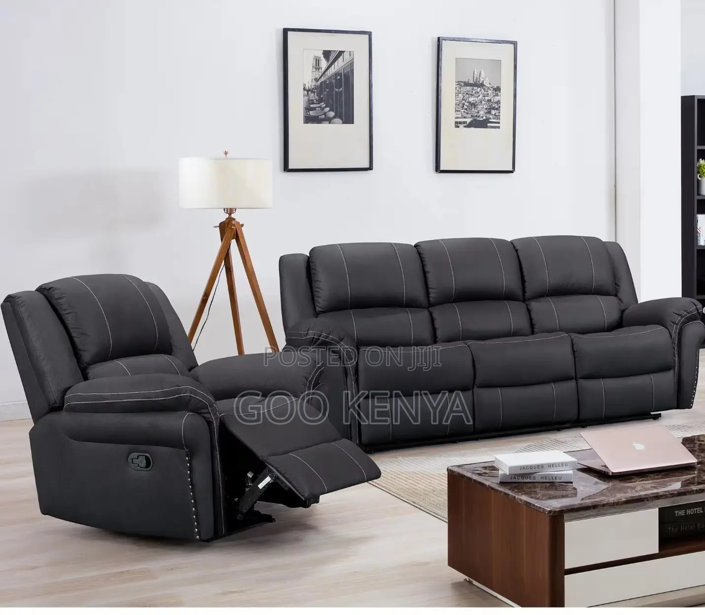 Home Sofa; Fancy Leather Design Living Room Sofa Set Recliner 5-Seater