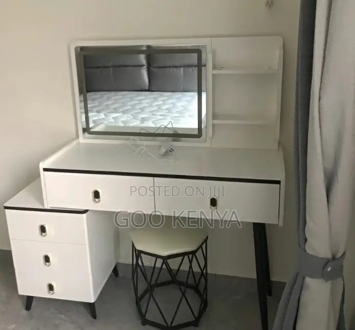 Home Vanity Set; Modern Bedroomcabinet With Led Mirror and Wood Design