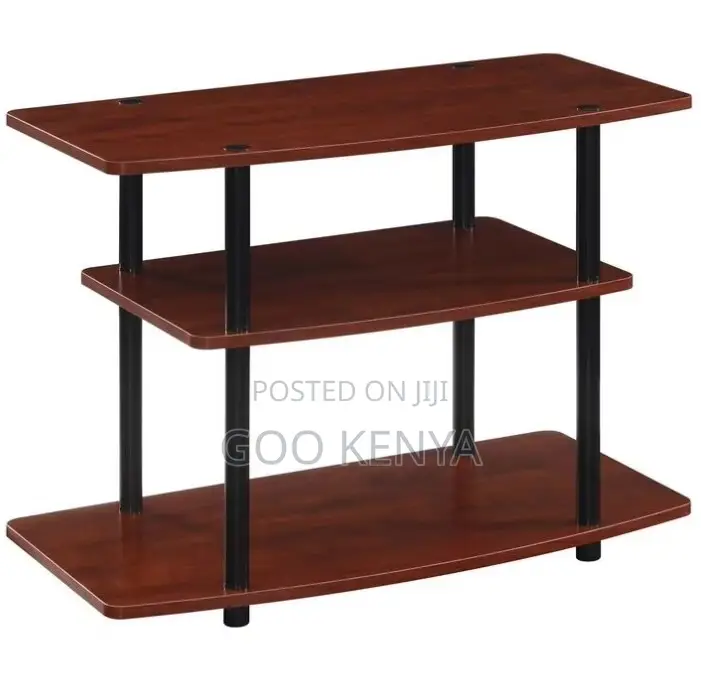 Home Tv Stand; Wooden Tv Standwith 3-Tier Shelving for Living Room