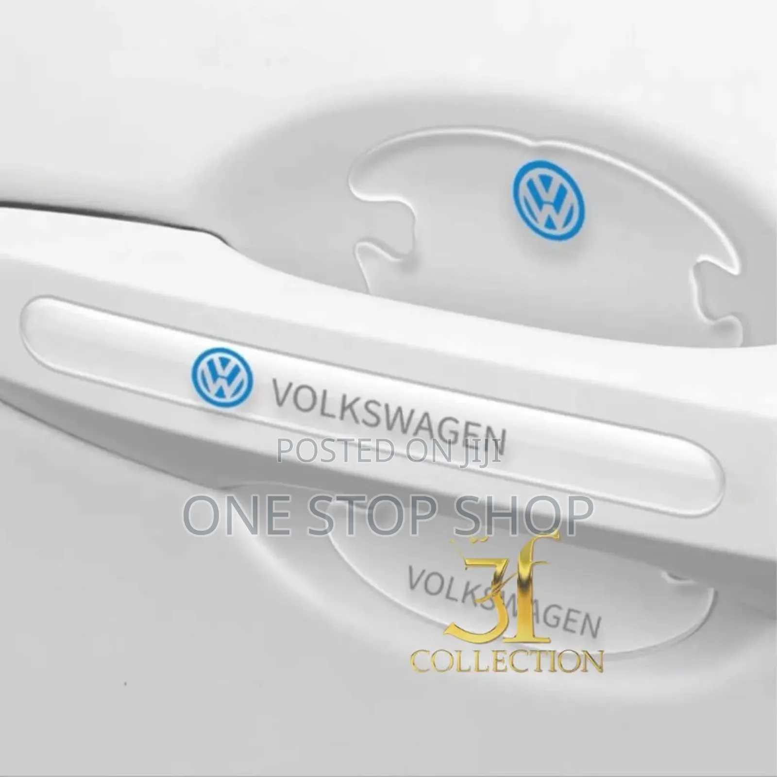 4pc Door Handles+4pc Bowl Volkswagen Branded Clear Anti Scratchsickers