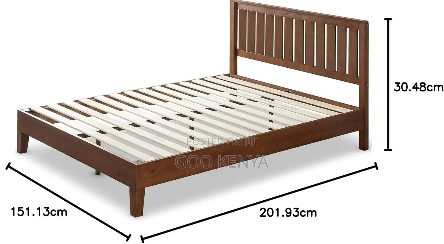 Home Bed; Classic Mahogany Wooden Bed Frame – Durable and Elegant