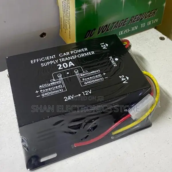 Car Power Supply Transformer Dc24v to Dc12v Converter 20 Amperes