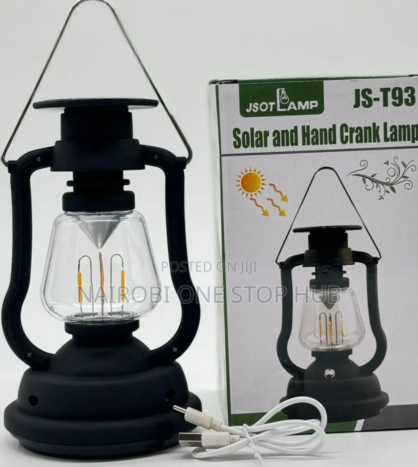 Js-T93 Solar and Hand Crank Lamp.