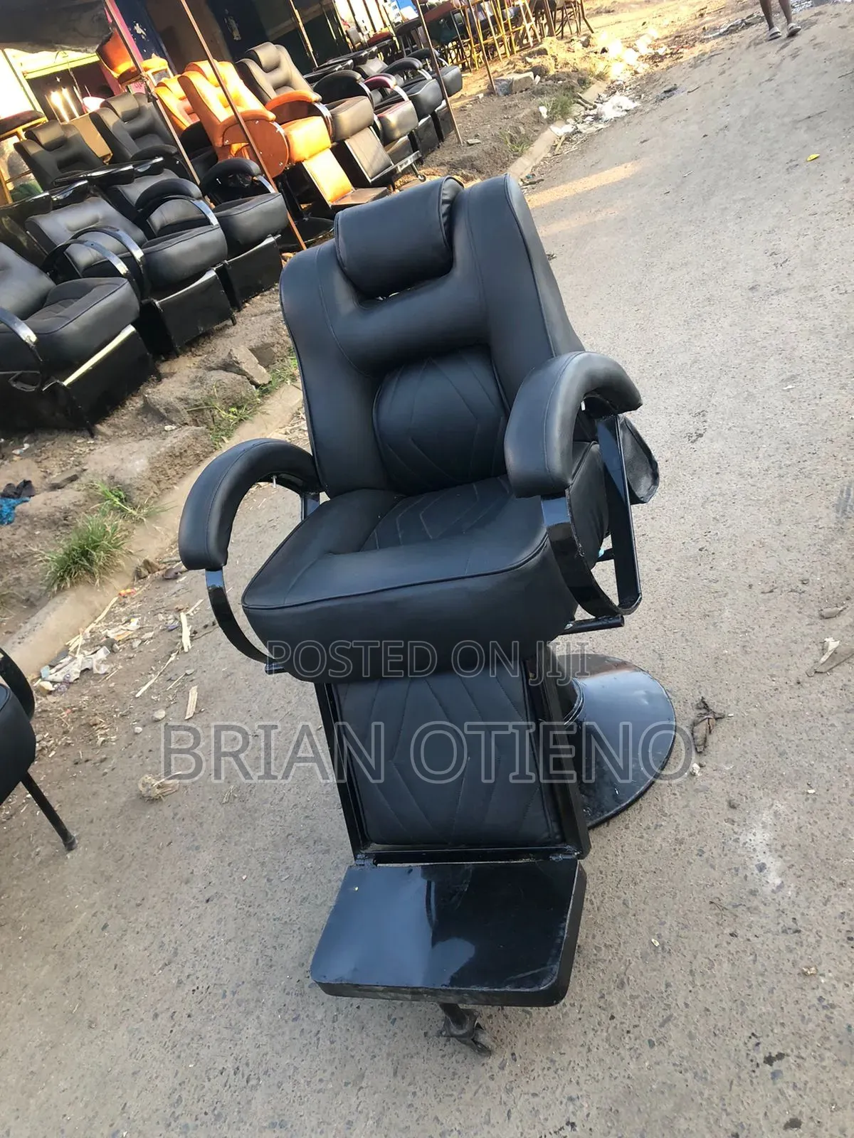 Black/ Rotating Barber Chairs