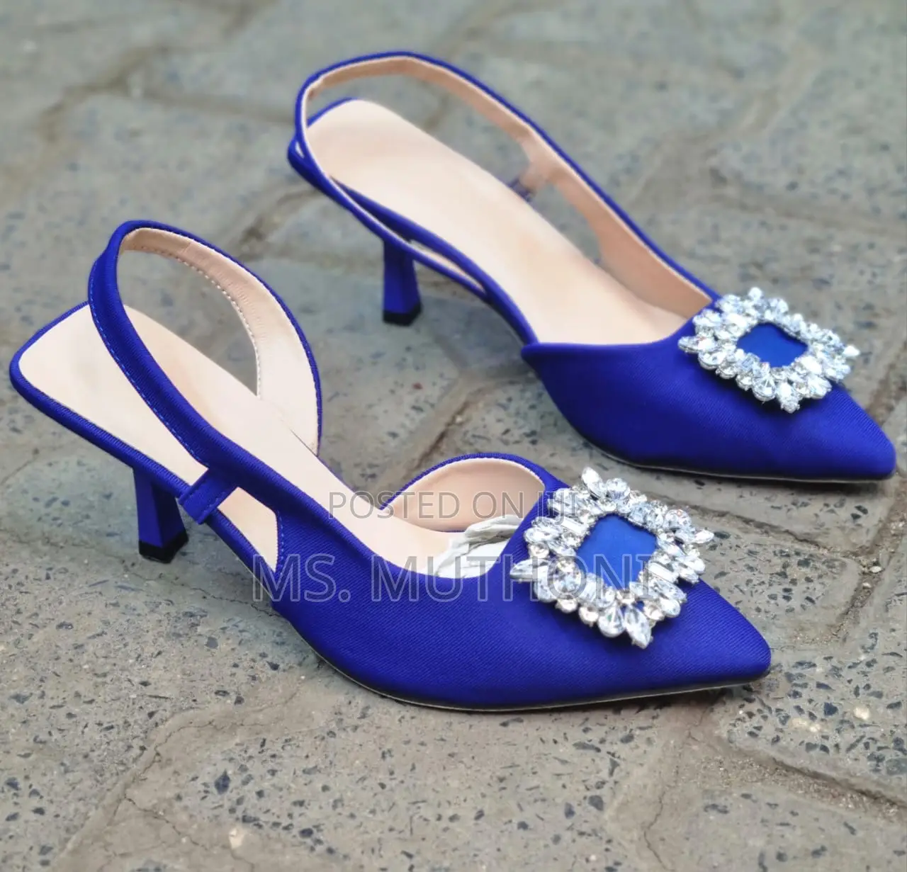 Rhinestone Embellished Kitten Heels Sizes: 37 38 39 40 41