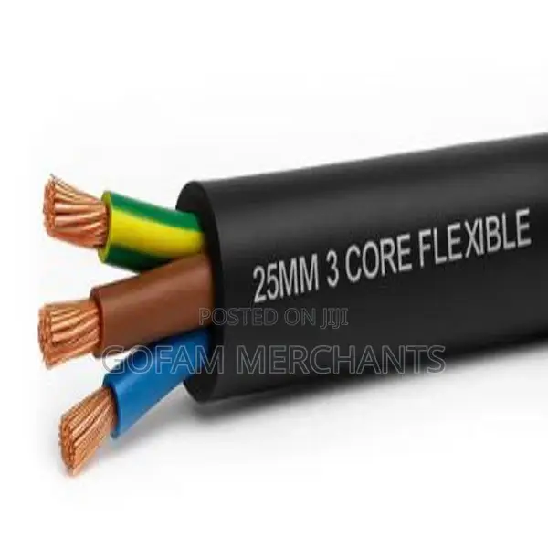 Tronic 25mm 3 Core Flexible Cable – Black (Per Meter)