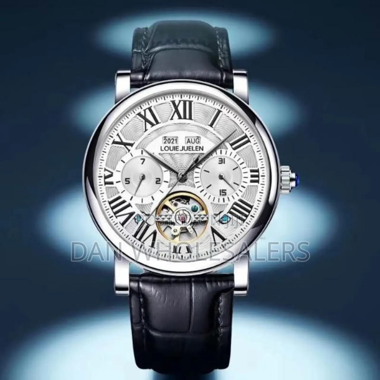 Luoie Juelen White Dial With Roman Numerals Men's Watch