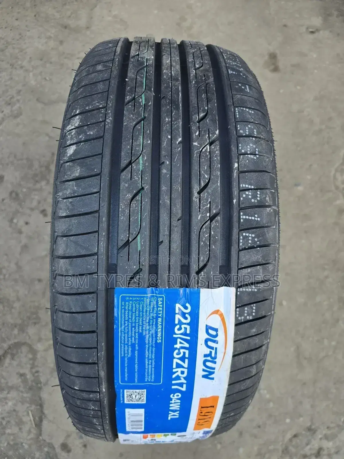 225 /45 R17 Durun Tyres (L919) Xl.