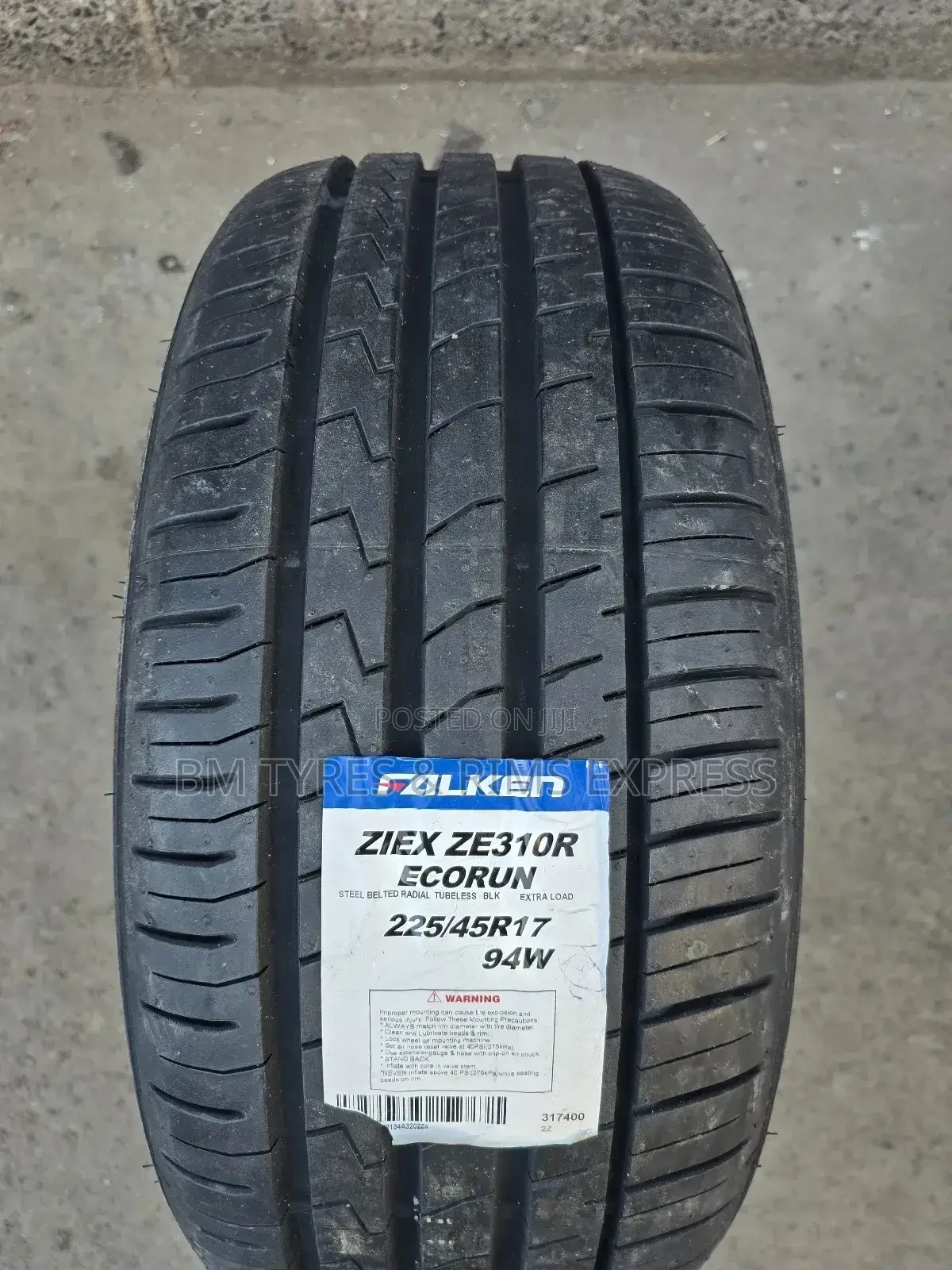 225 /45 R17 Falken Tyres (Ziex) Thailand.