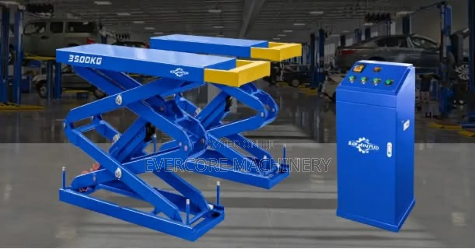 Commercial Car Scissor Lift Machine 3500kg Electric Hydraulic.