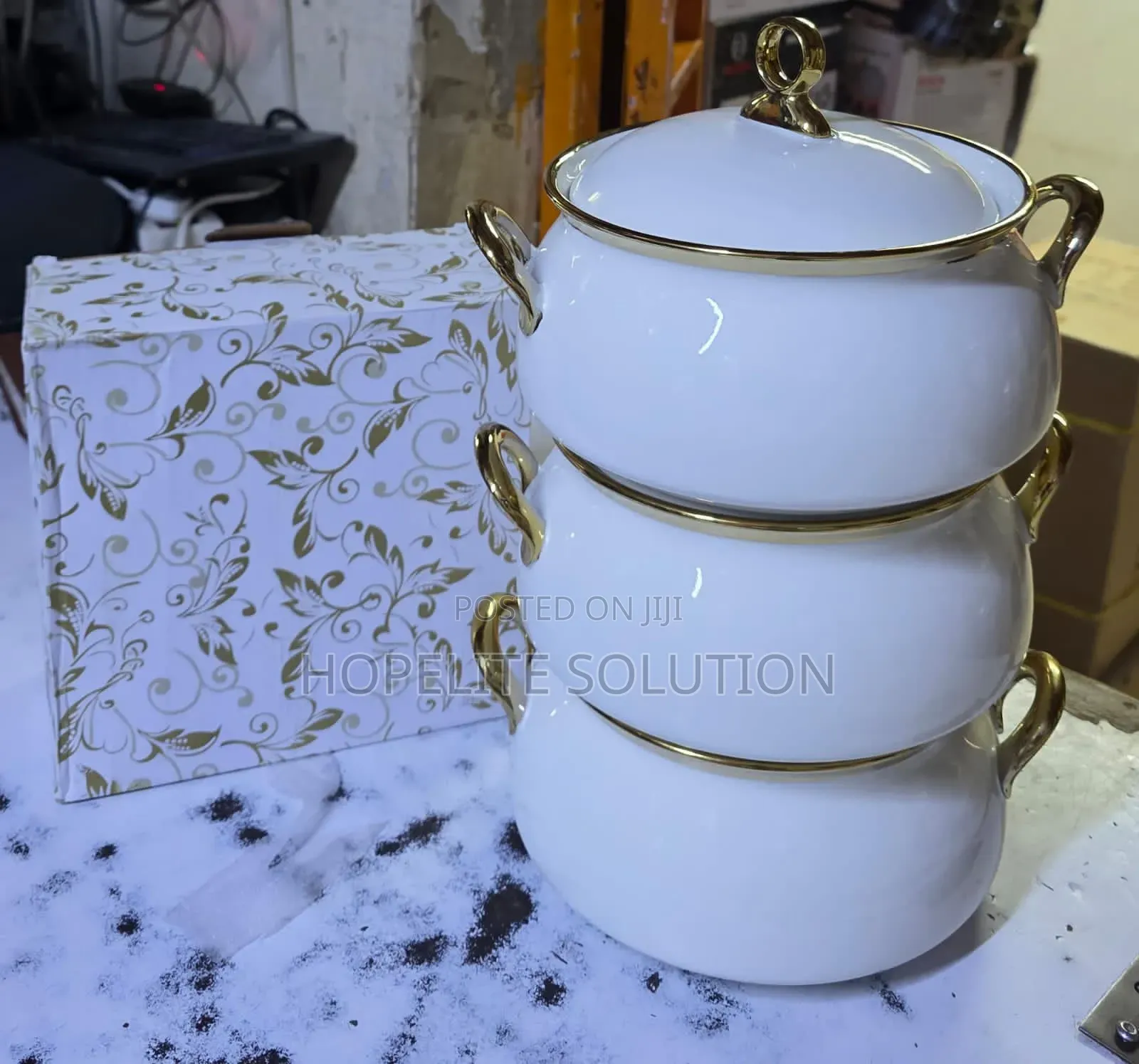 3 PCS Ceramic Pots